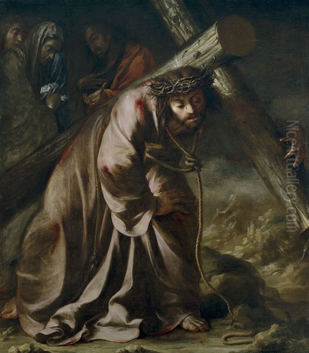 Cristo camino del Calvario Oil Painting by Juan De Valdes Leal