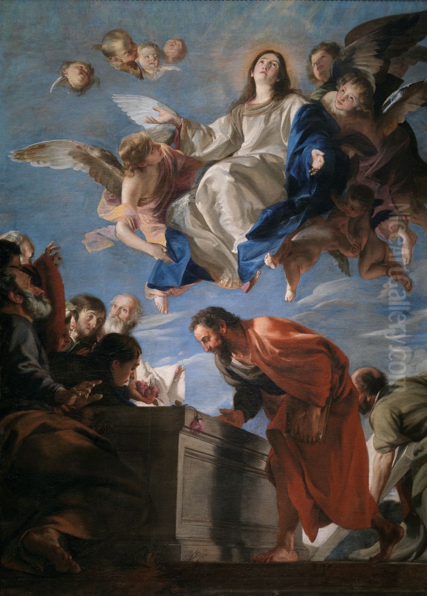 La Asuncion de la Virgen Oil Painting by Juan Martin Cabezalero