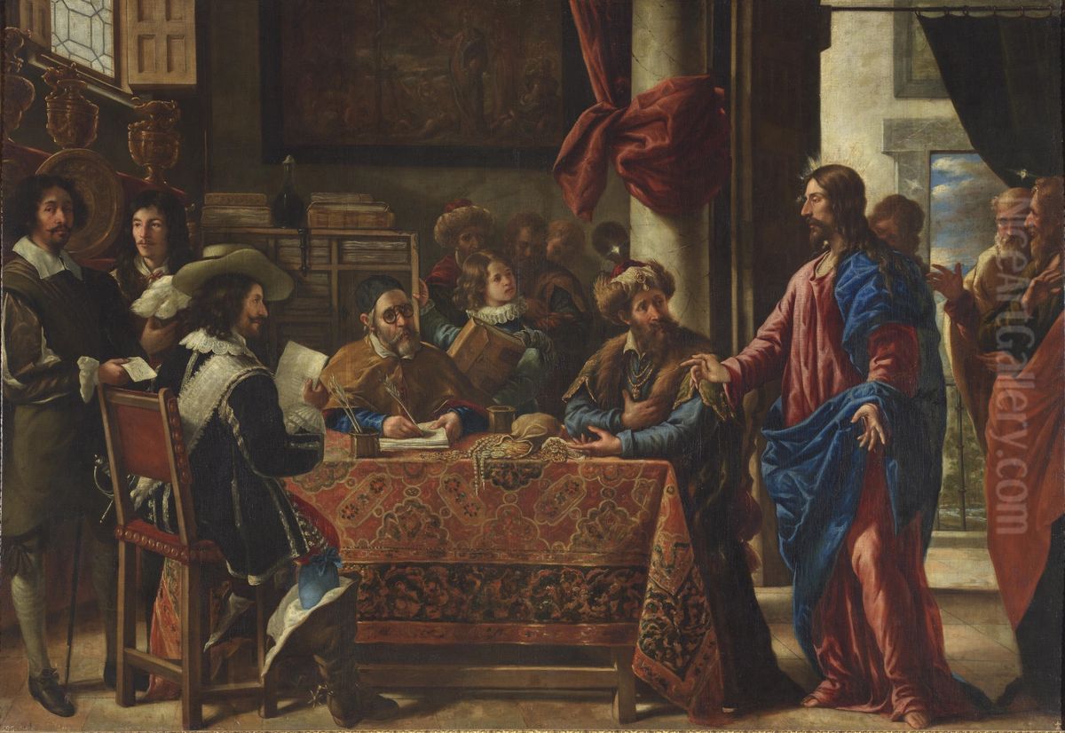 La vocacion de San Mateo Oil Painting by Juan de Pareja