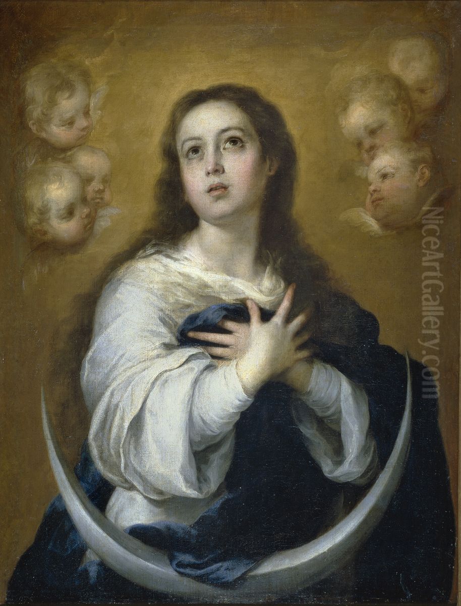 Inmaculada Concepcion Oil Painting by Bartolome Esteban Murillo