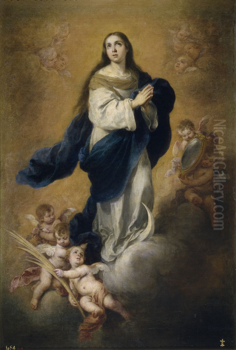 La Inmaculada Concepcion Oil Painting by Bartolome Esteban Murillo