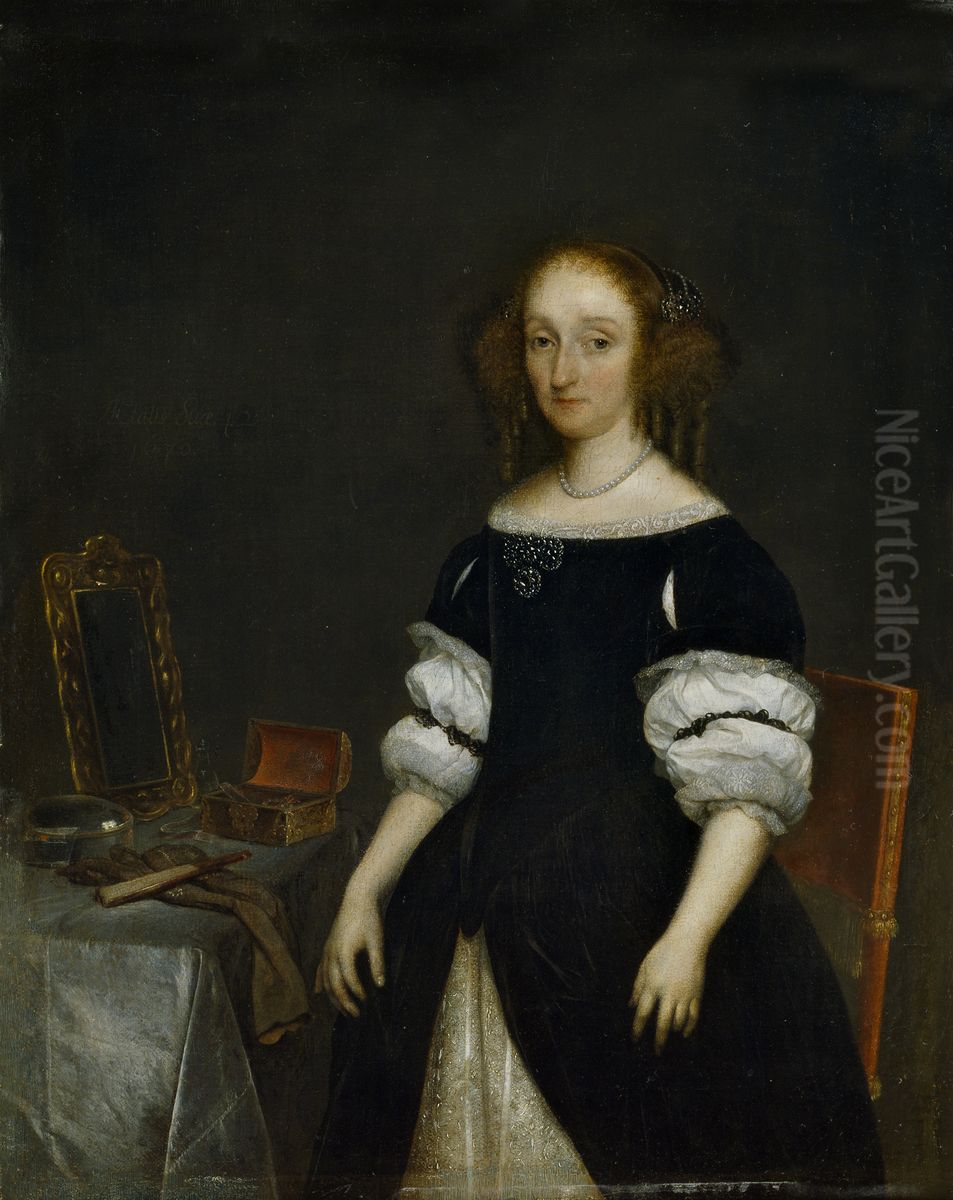 Portrait of Petronella de Waert (1628-1709) Oil Painting by Gerard Ter Borch