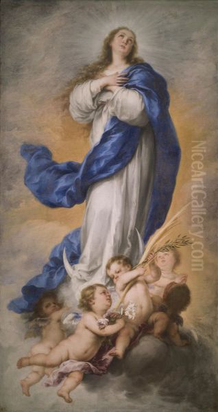 La Inmaculada Concepcion de Aranjuez Oil Painting by Bartolome Esteban Murillo