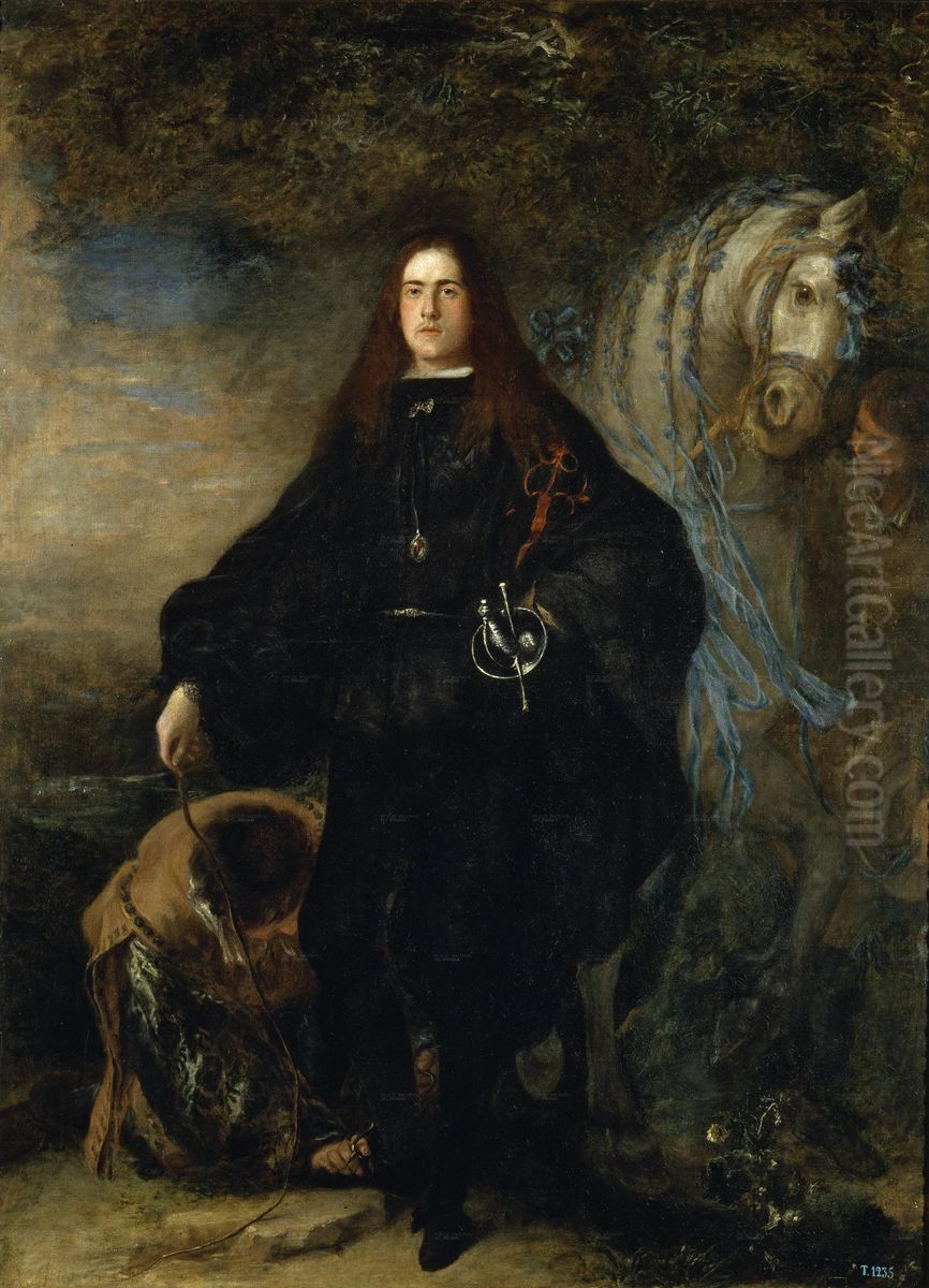 El duque de Pastrana Oil Painting by Juan Carreno De Miranda
