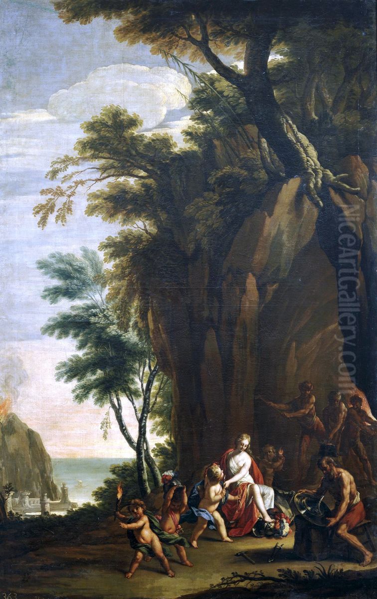 El Fuego Oil Painting by Antonio Palomino