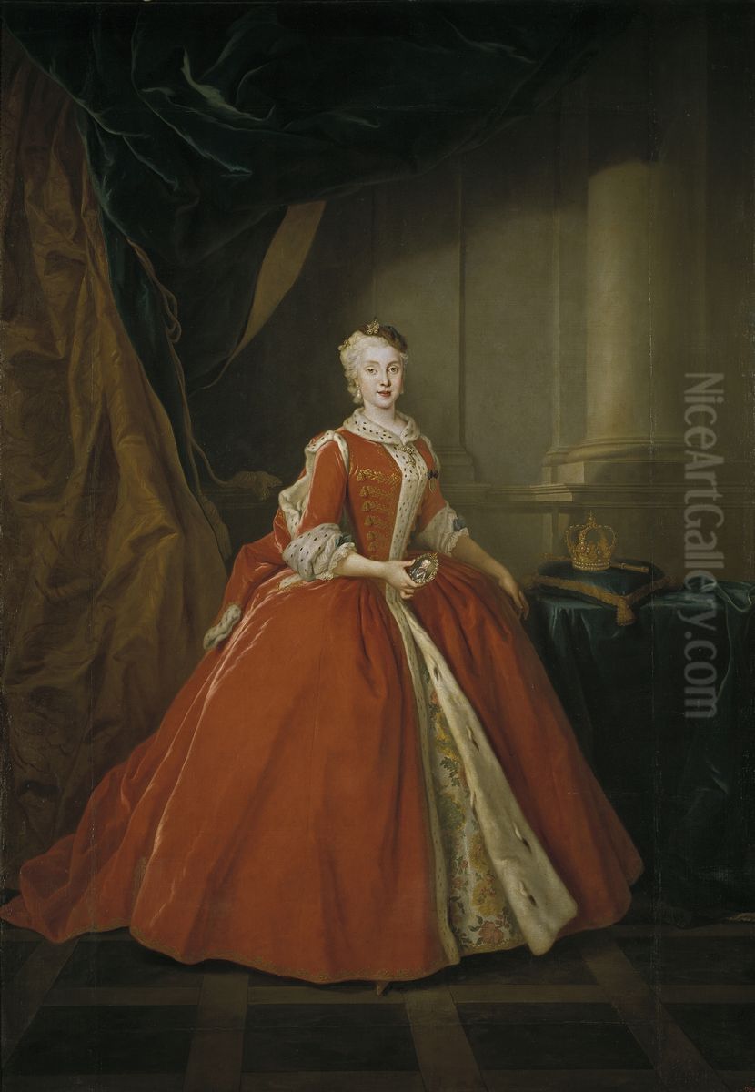 Maria Amalia de Saxony Oil Painting by Louis de Silvestre