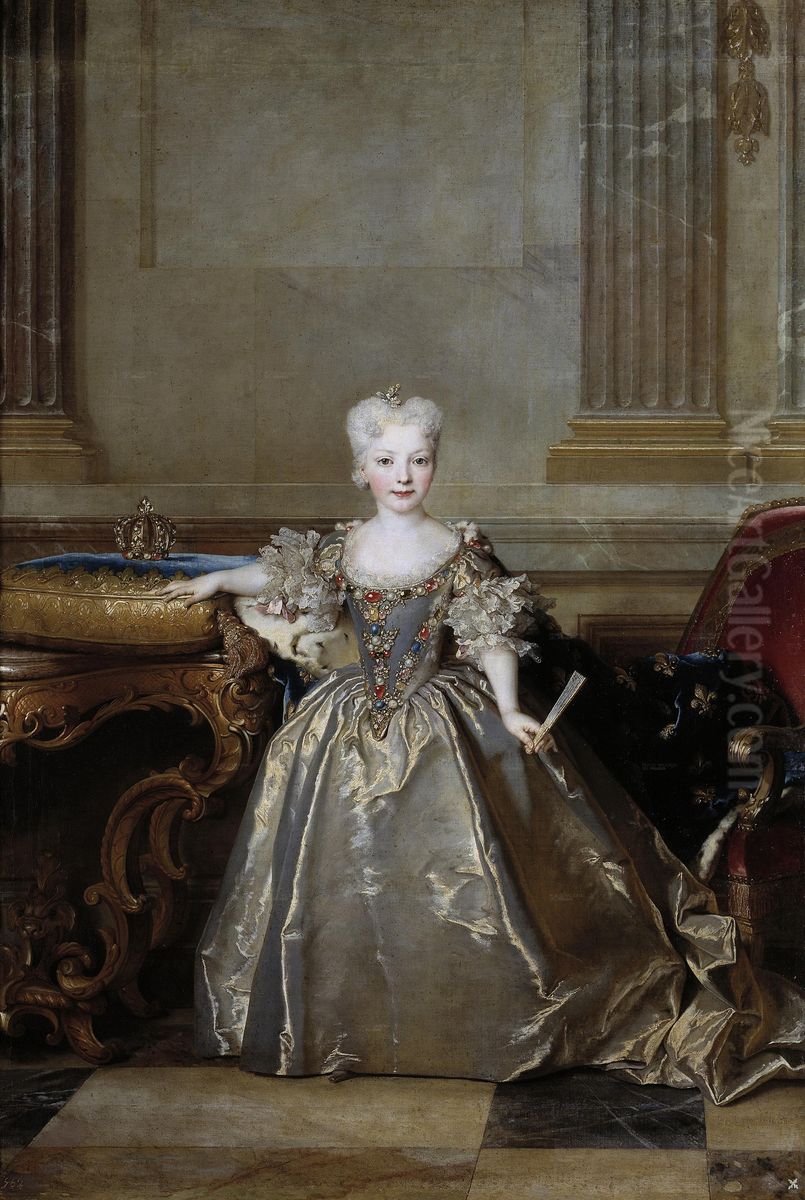 Portrait ofMariana Victoria of Spain(1718-1781) Oil Painting by Nicolas de Largilliere