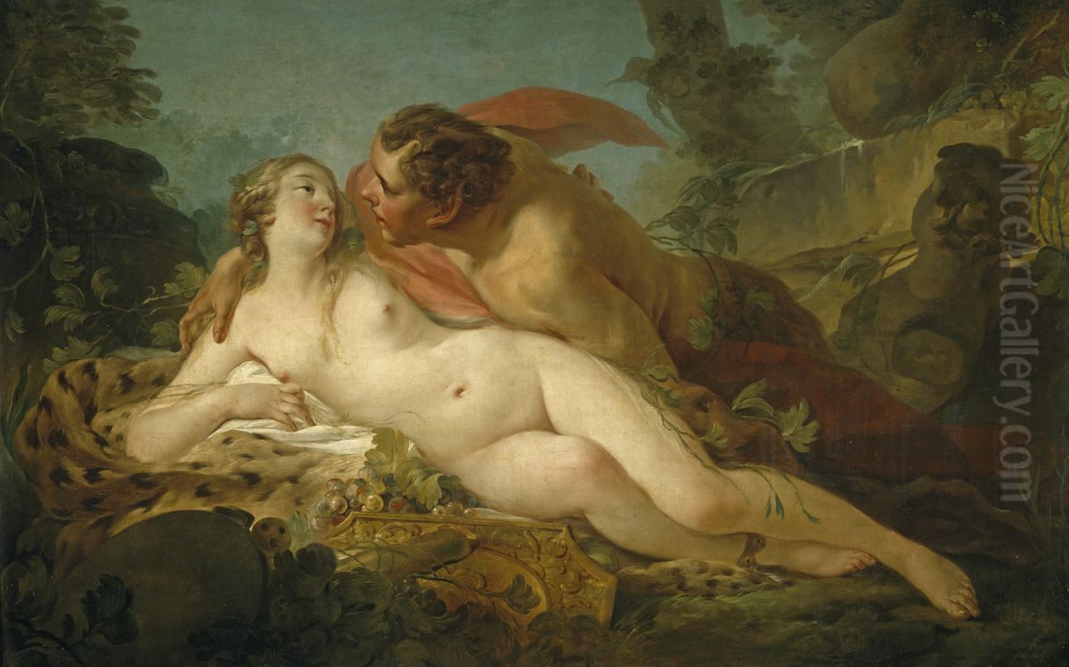 Jupiter y Antiope Oil Painting by Jean-Baptiste Marie Pierre