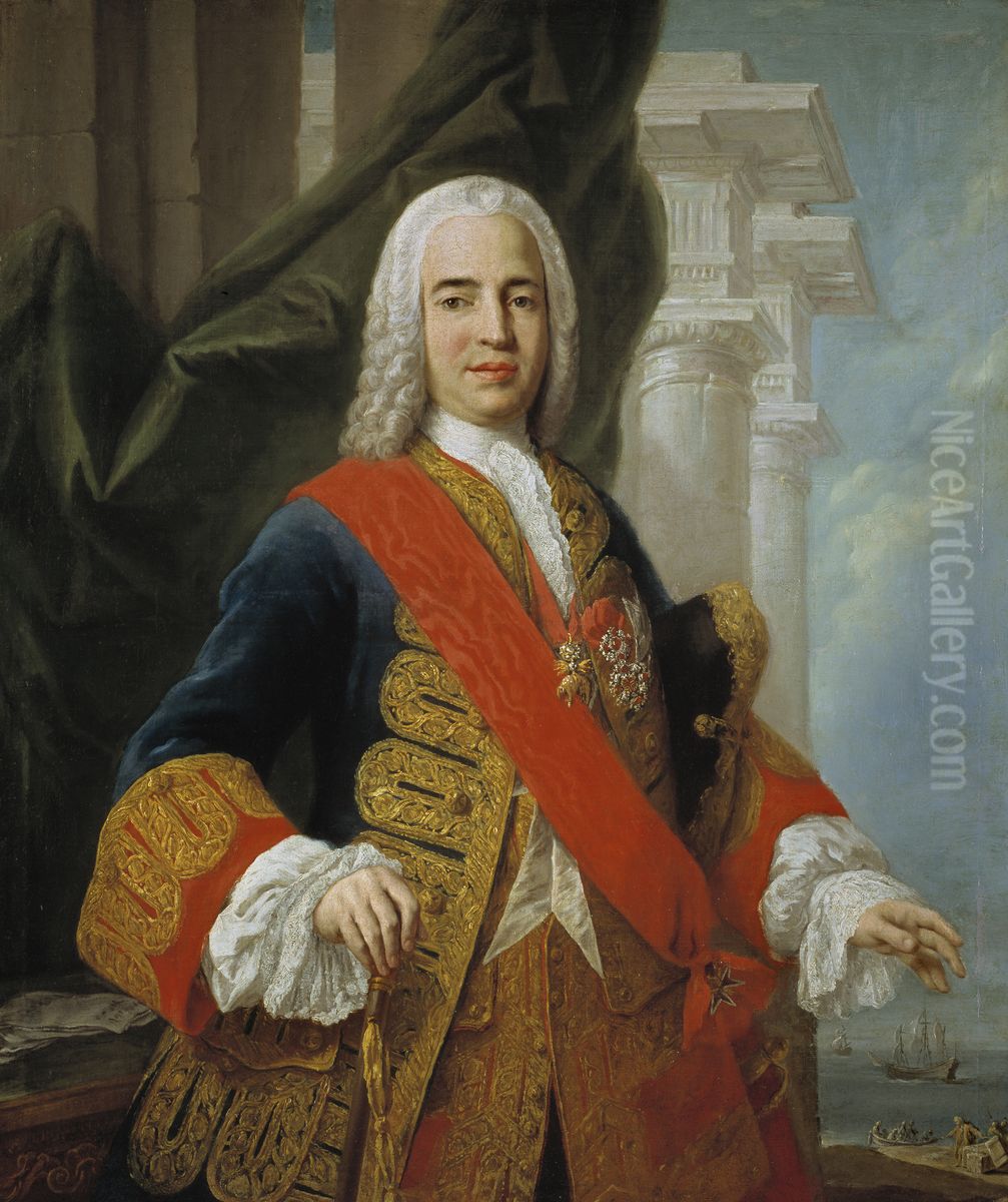 Portrait of the Marquis de la Ensenada Oil Painting by Jacopo Amigoni