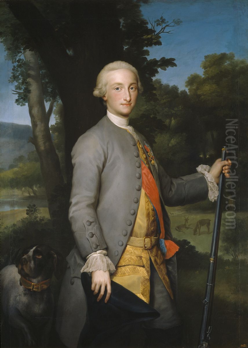 Prince of Asturias, Future Charles IV of Spain Oil Painting by Anton Raphael Mengs