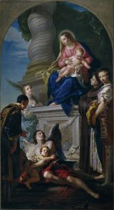 La Virgen con el Nino y varios santos