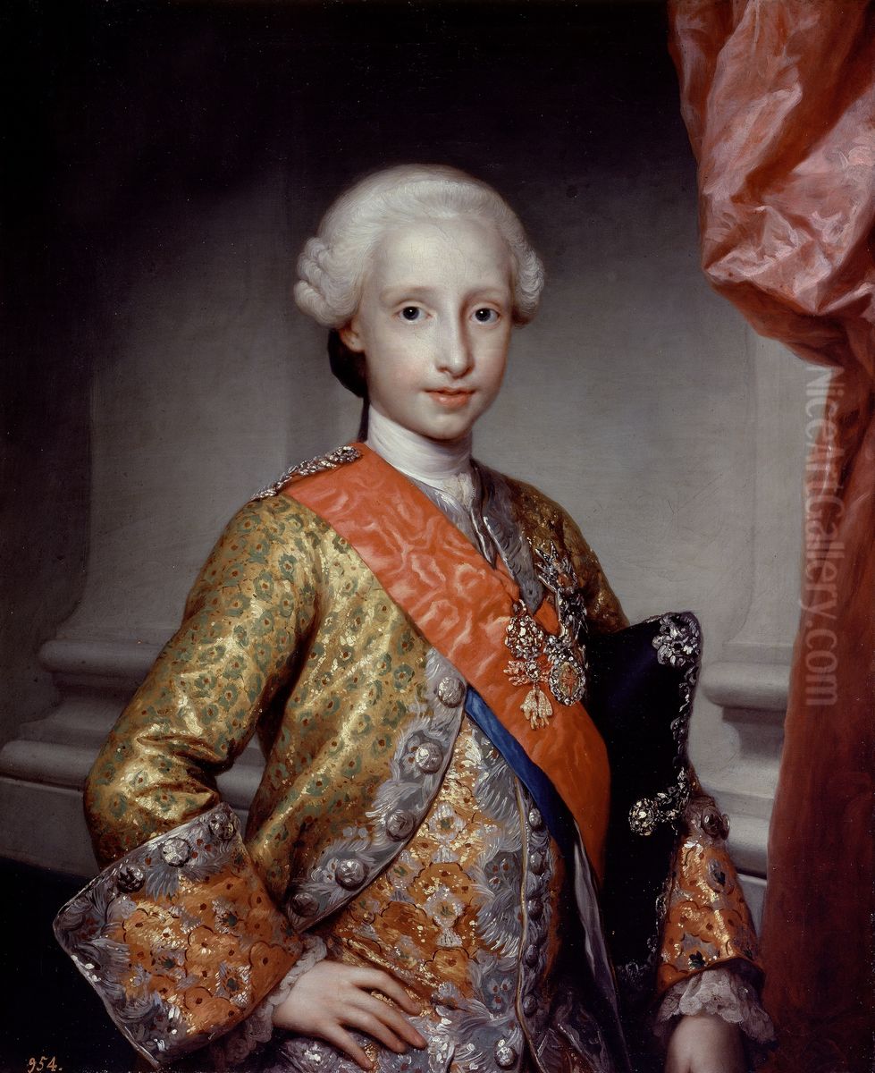 Infante Antonio Pascual of Spain Oil Painting by Anton Raphael Mengs