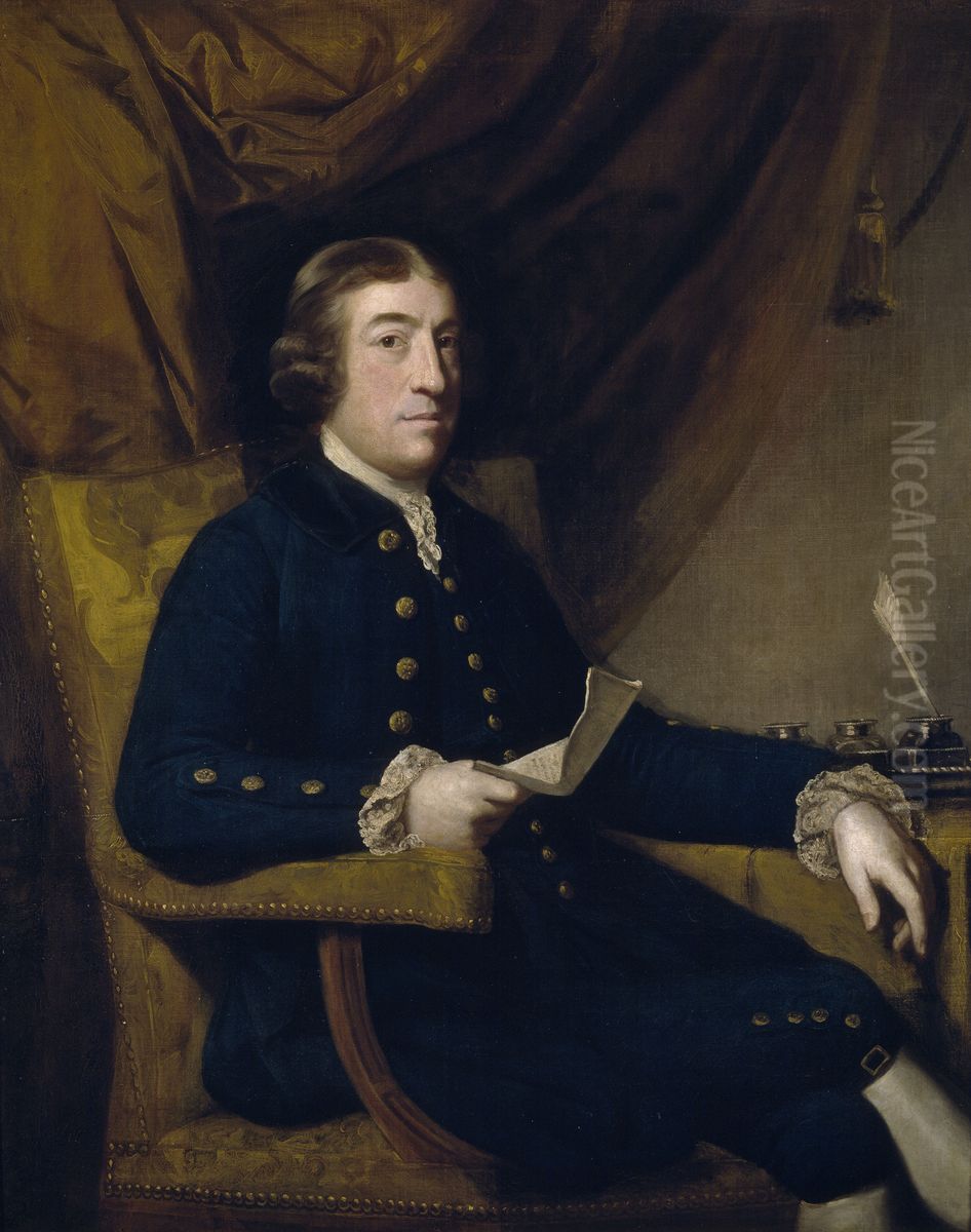 Portrait of James Bourdieu Oil Painting by Of Sir Joshua Reynolds