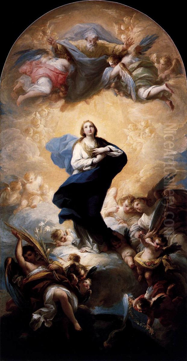 La Inmaculada Concepcion Oil Painting by Mariano Salvador Maella