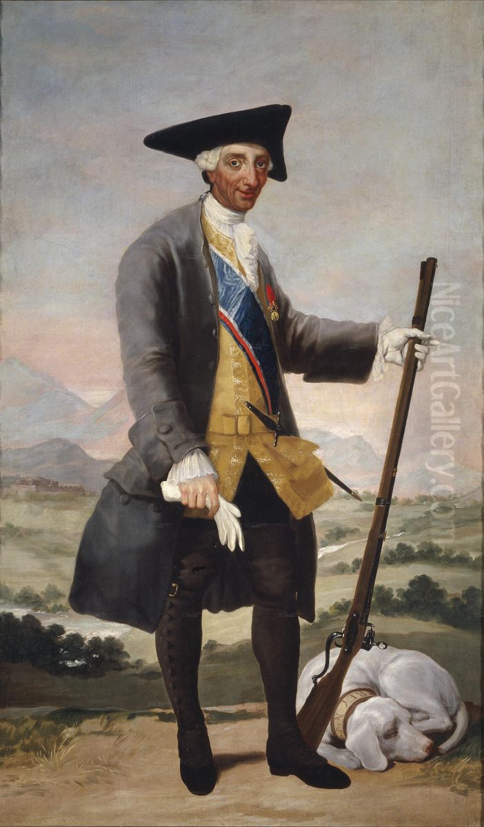 Charles III in Hunting Dress Oil Painting by Francisco Goya Fuendetodos