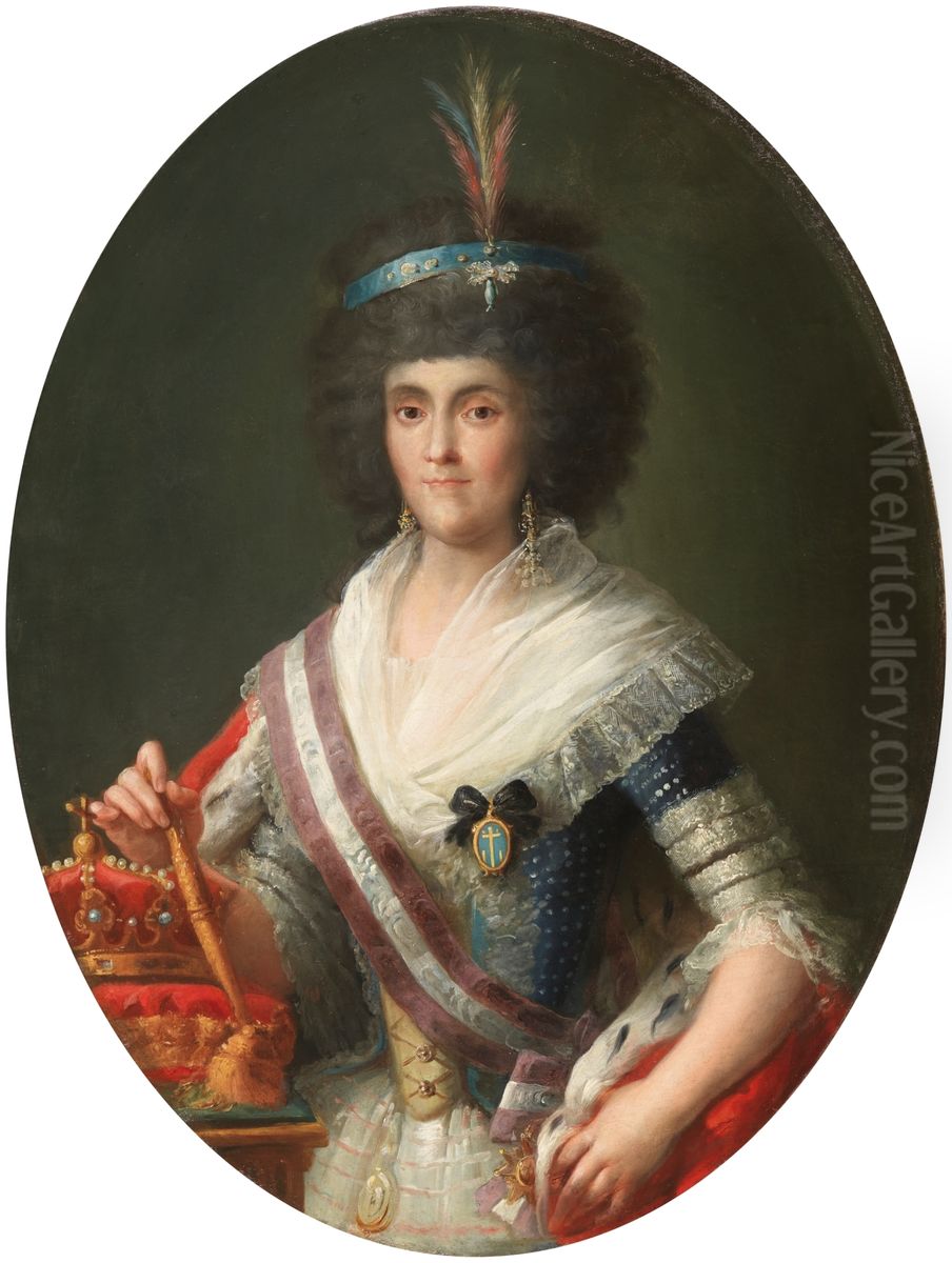 Portrait ofMaria Luisa of Parma(1751-1819), Queen consort of Spain Oil Painting by Mariano Salvador Maella