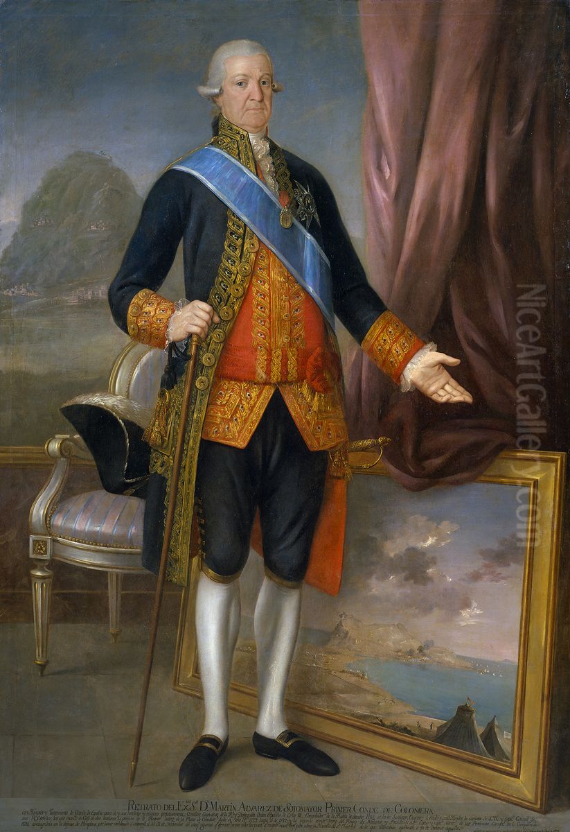Martin Antonio Alvarez de Sotomayor y Soto-Flores, conde de Colomera Oil Painting by Agustin Esteve