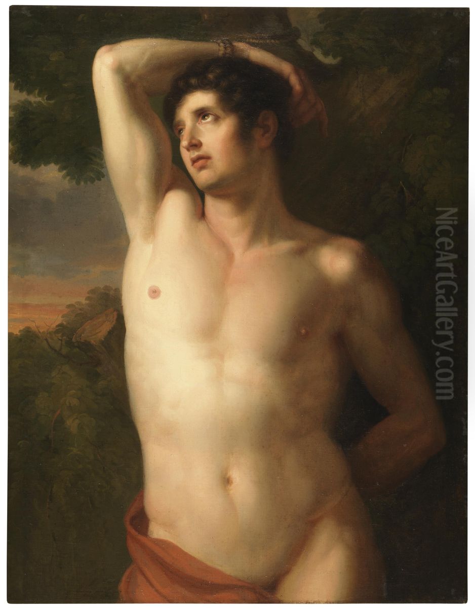 Saint Sebastian Oil Painting by Gottlieb Schick