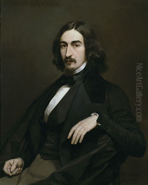 El pintor Carlos Luis de Ribera Oil Painting by Federico de Madrazo y Kuntz