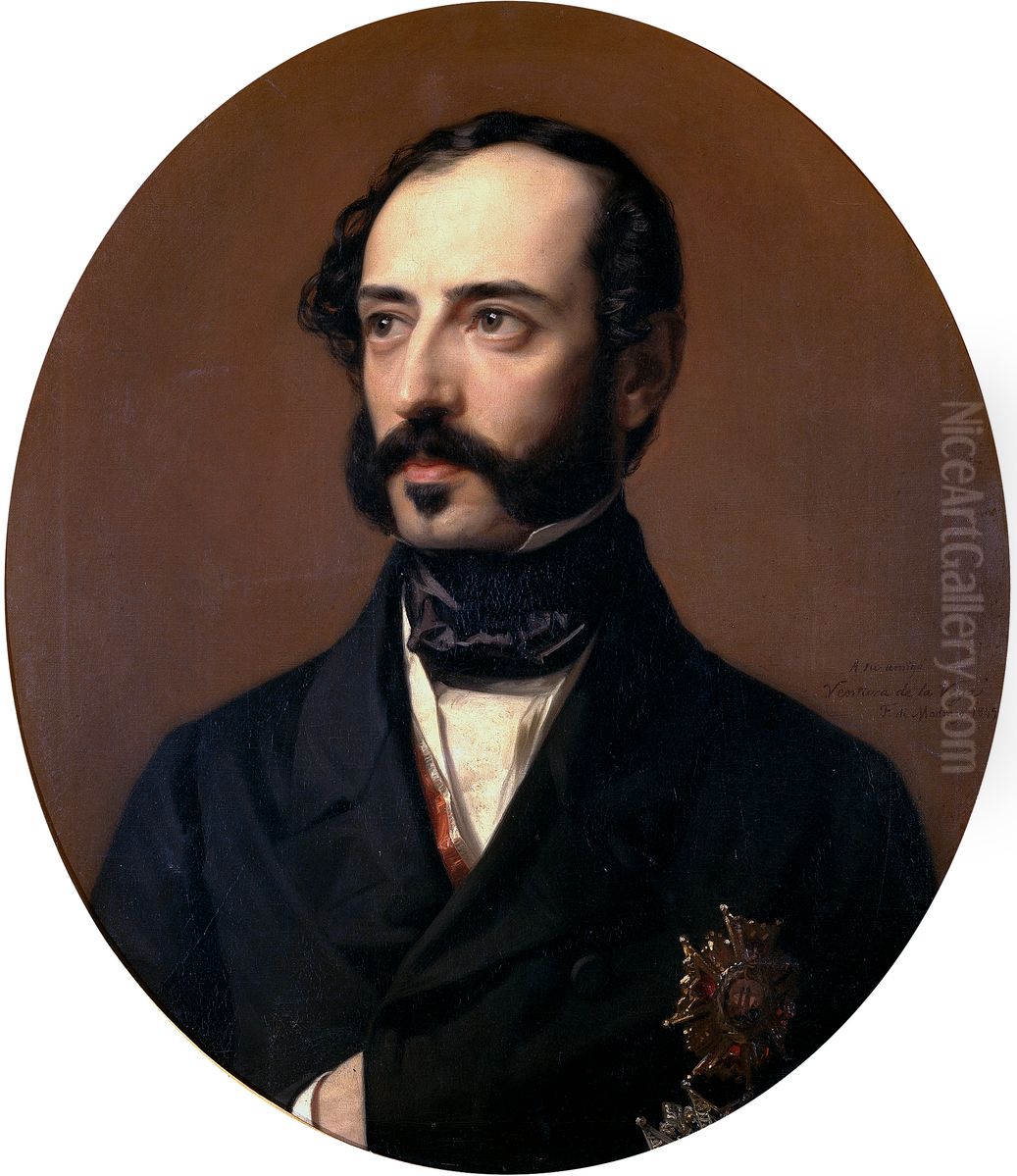 Ventura de la Vega Oil Painting by Federico de Madrazo y Kuntz