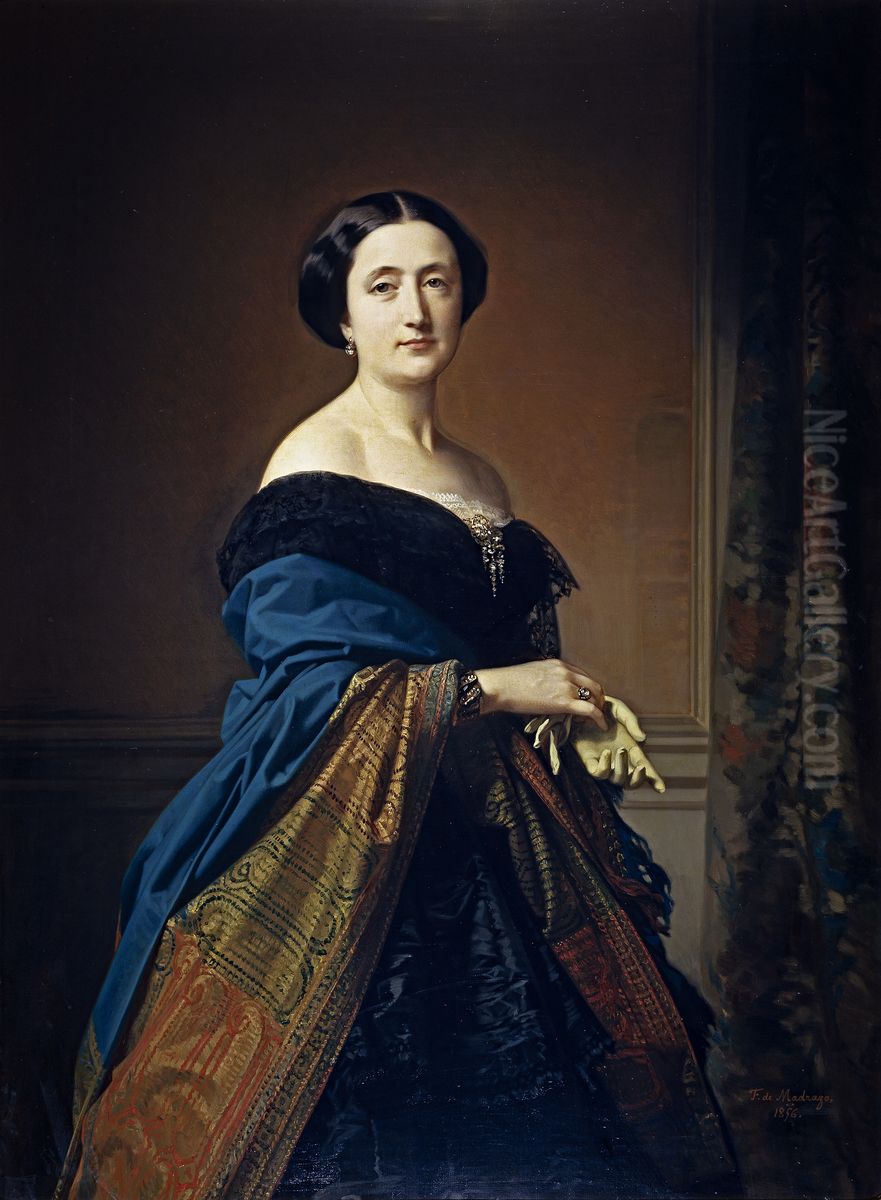 Saturnina Canaleta de Girona Oil Painting by Federico de Madrazo y Kuntz