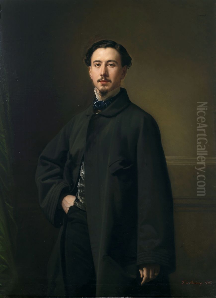 Jaime Girona y Agrafel Oil Painting by Federico de Madrazo y Kuntz