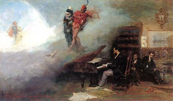 Fantasy on Faust Oil Painting by Maria Fortuny Marsal