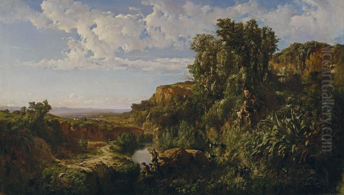Paisatge de Catalunya Oil Painting by Ramon Marti Alsina
