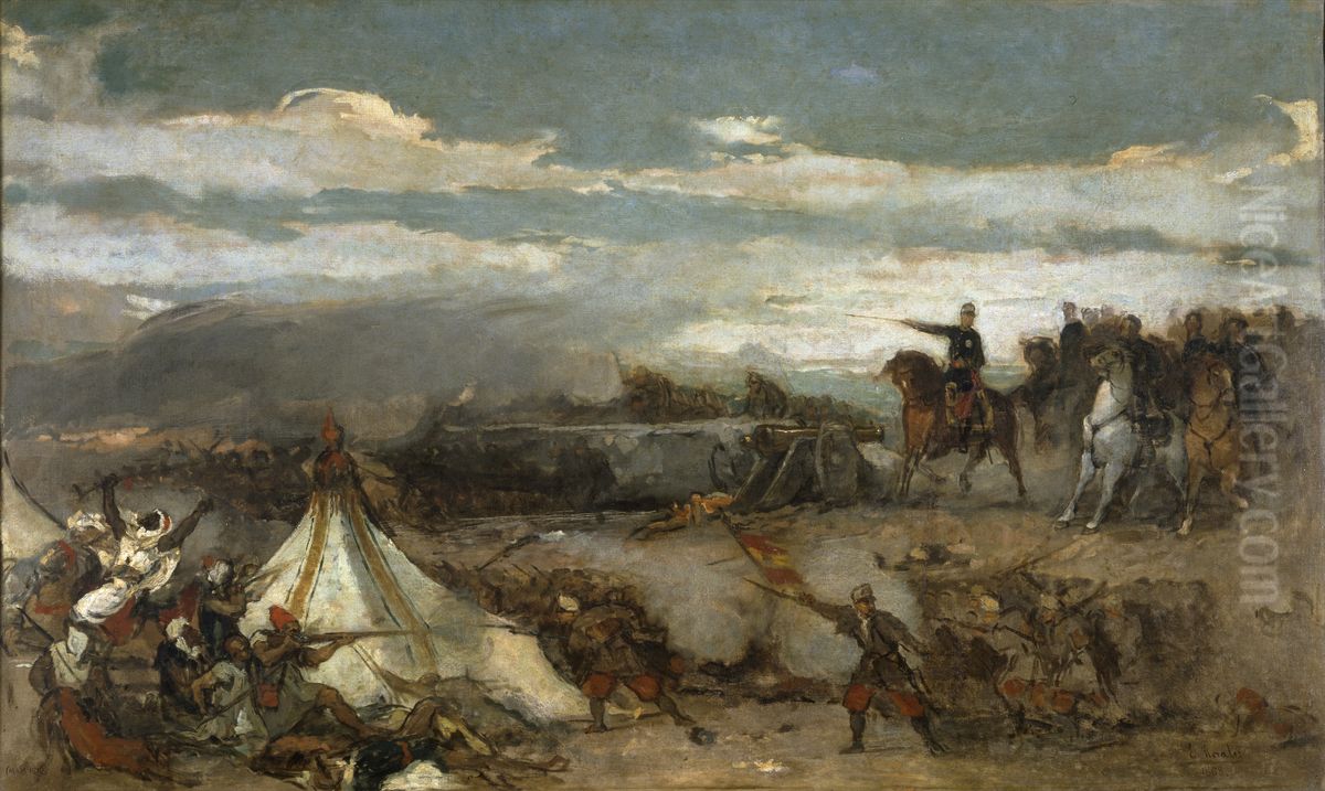 An Episode from the Battle of Tetuan Oil Painting by Eduardo Rosales