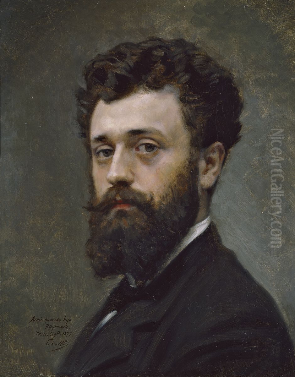 El pintor Raimundo de Madrazo y Garreta, hijo del artista Oil Painting by Federico de Madrazo y Kuntz