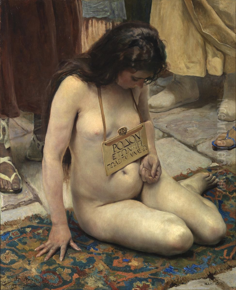 A Slave for Sale Oil Painting by Jose Jimenez Aranda