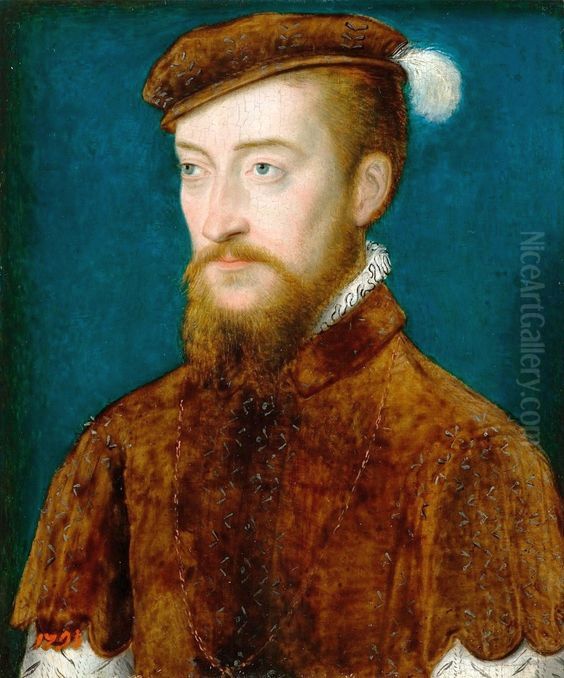 Portrait of Antoine de Bourbon. Oil Painting by Corneille De Lyon