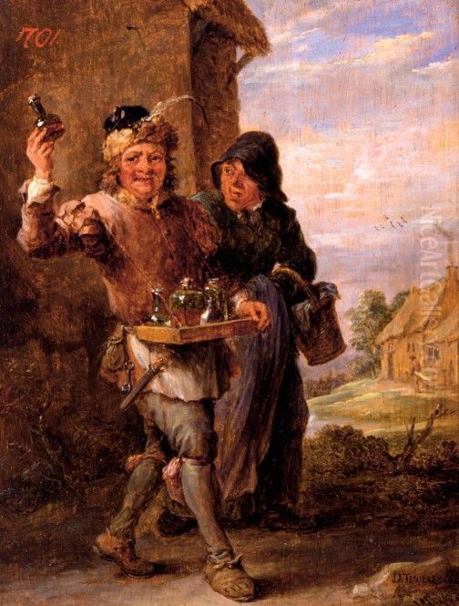 Country doctor. Oil Painting by David Teniers the Younger