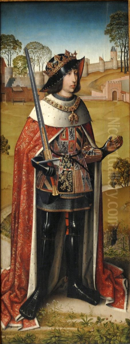 Portrait of Philips 'the Fair' of Burgundy (1478-1508) Oil Painting by Master of Affligem
