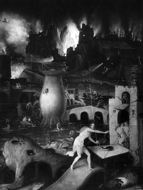 Descent of Christ into Limbo Oil Painting by Hieronymous Bosch