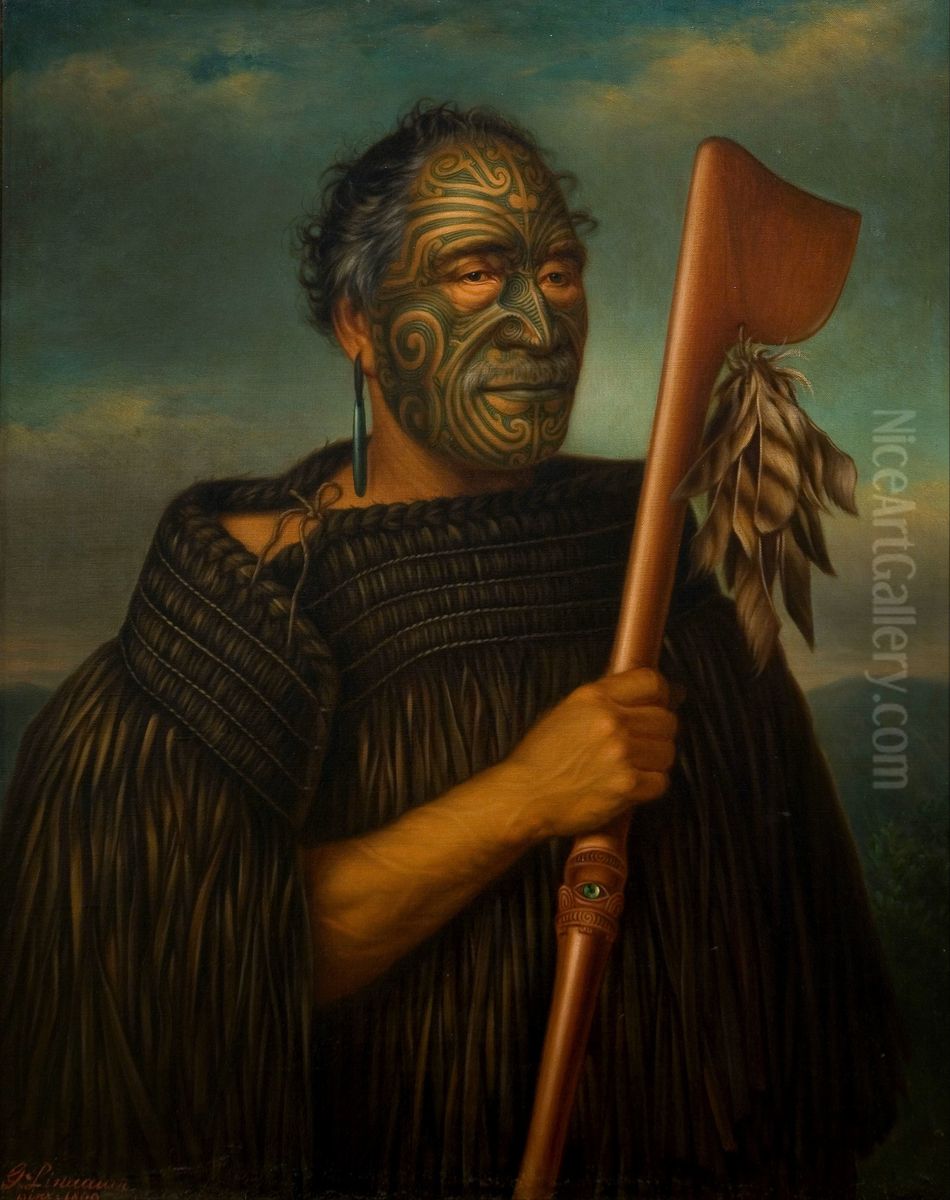 Tamati Waka Nene Oil Painting by Gottfried Lindauer