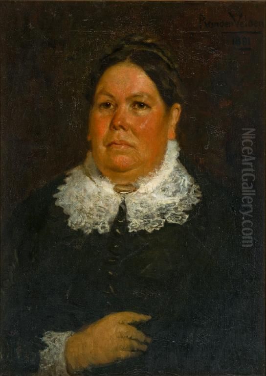 Portrait of Mrs J.L. Sluis Oil Painting by Petrus van der Velden
