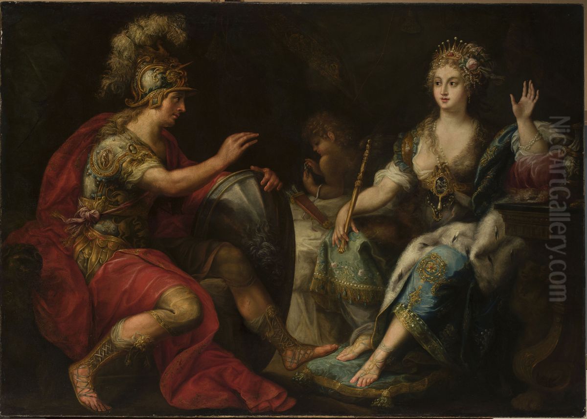 Aeneas before Dido Oil Painting by Lorenzo Pasinelli