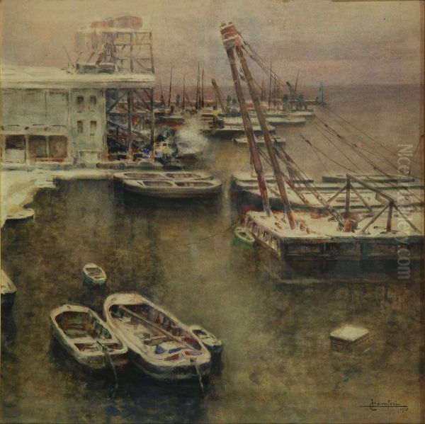 Porto Di Savona Oil Painting by Ludovico Cavaleri