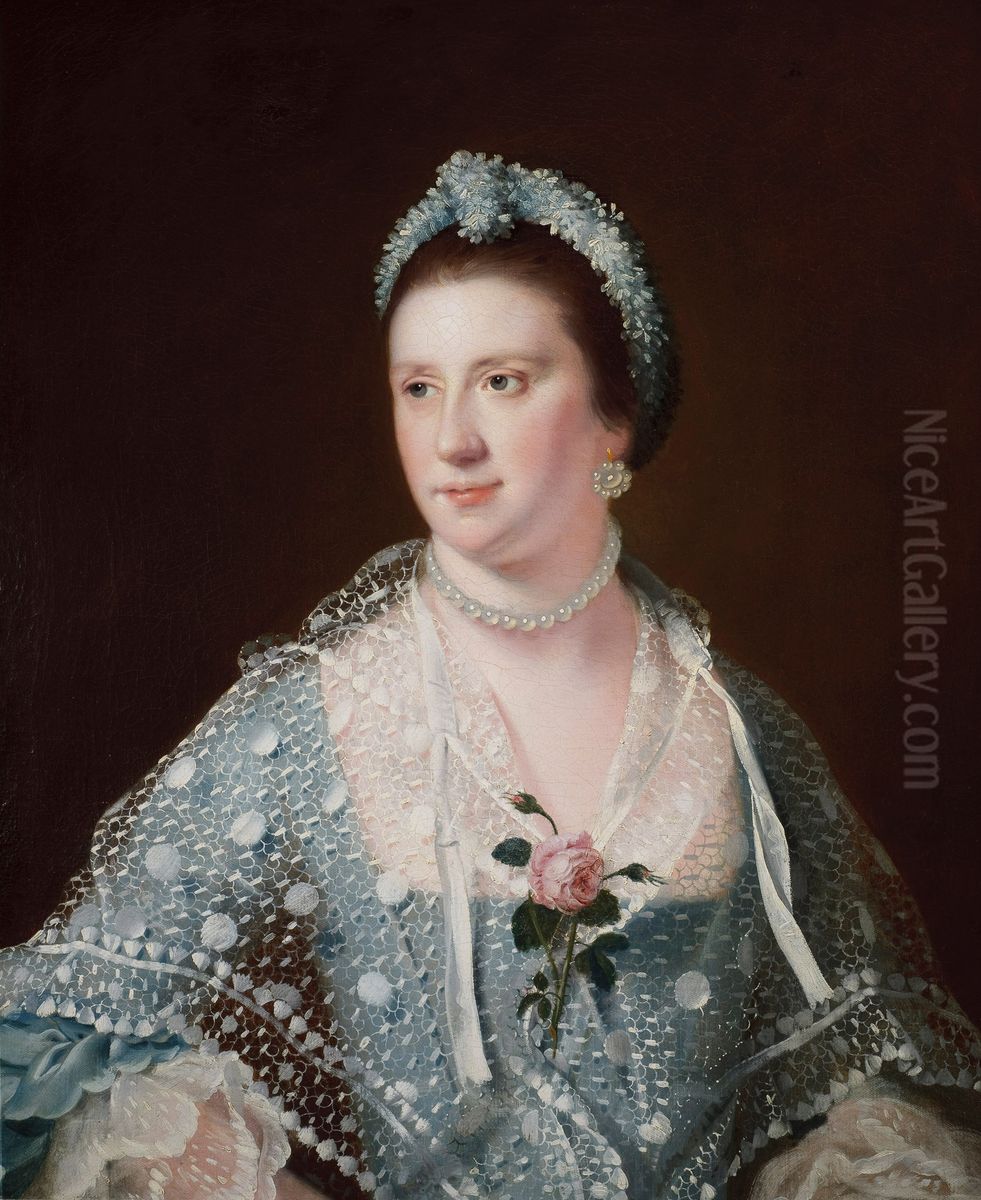 Portrait of the Hon Mrs Boyle Oil Painting by Joseph Wright of Derby