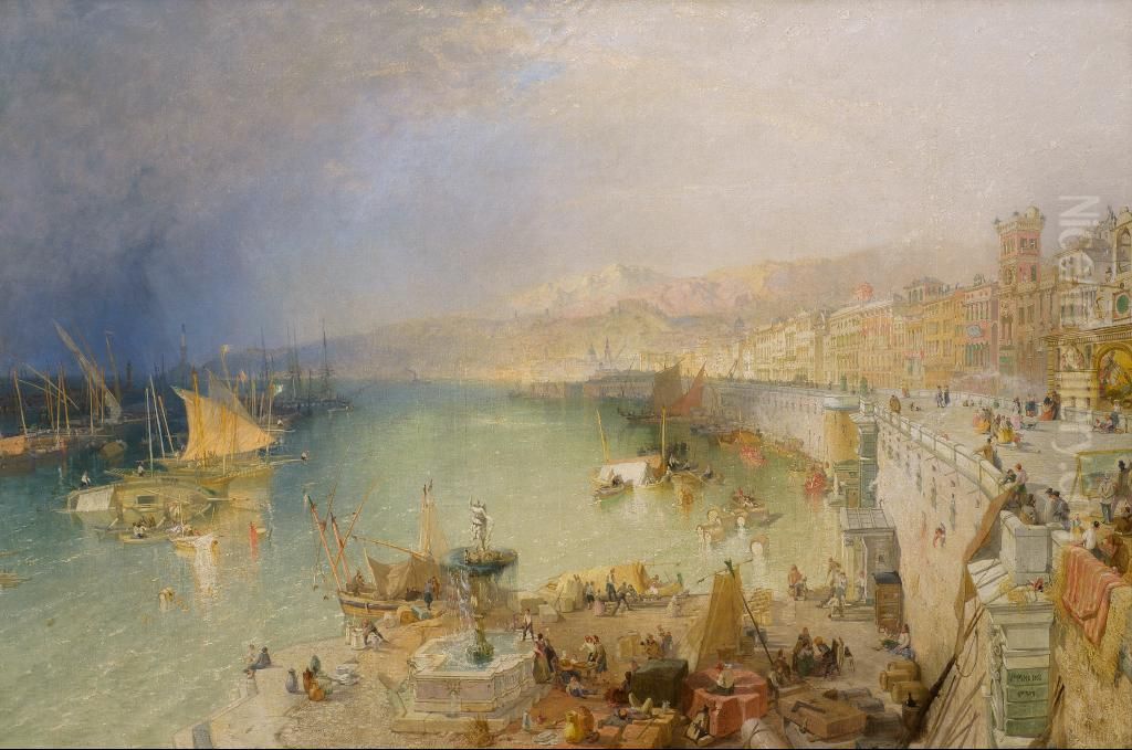 Genoa From the New Terrace Oil Painting by James Baker Pyne
