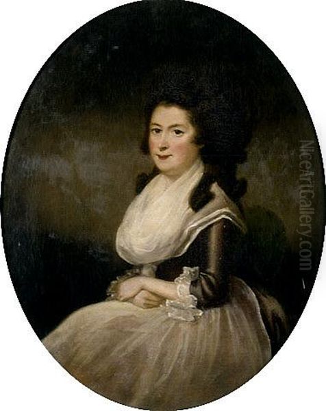 Portrait of Mrs Martha Fowler Oil Painting by John Raphael Smith