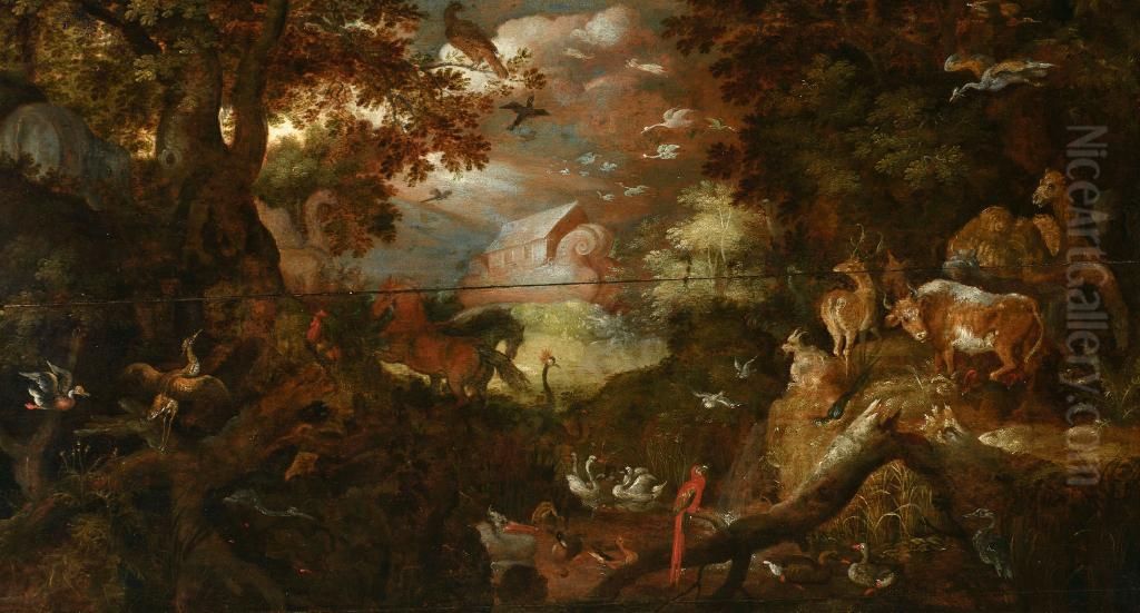 Noah's Ark Oil Painting by Roelant Savery Noah's Ark Oil Painting by Roelant Savery