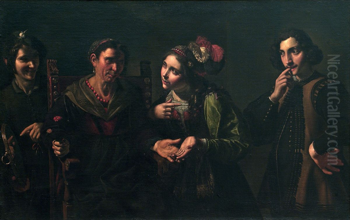 The Fortune Teller Oil Painting by Pietro Paolini