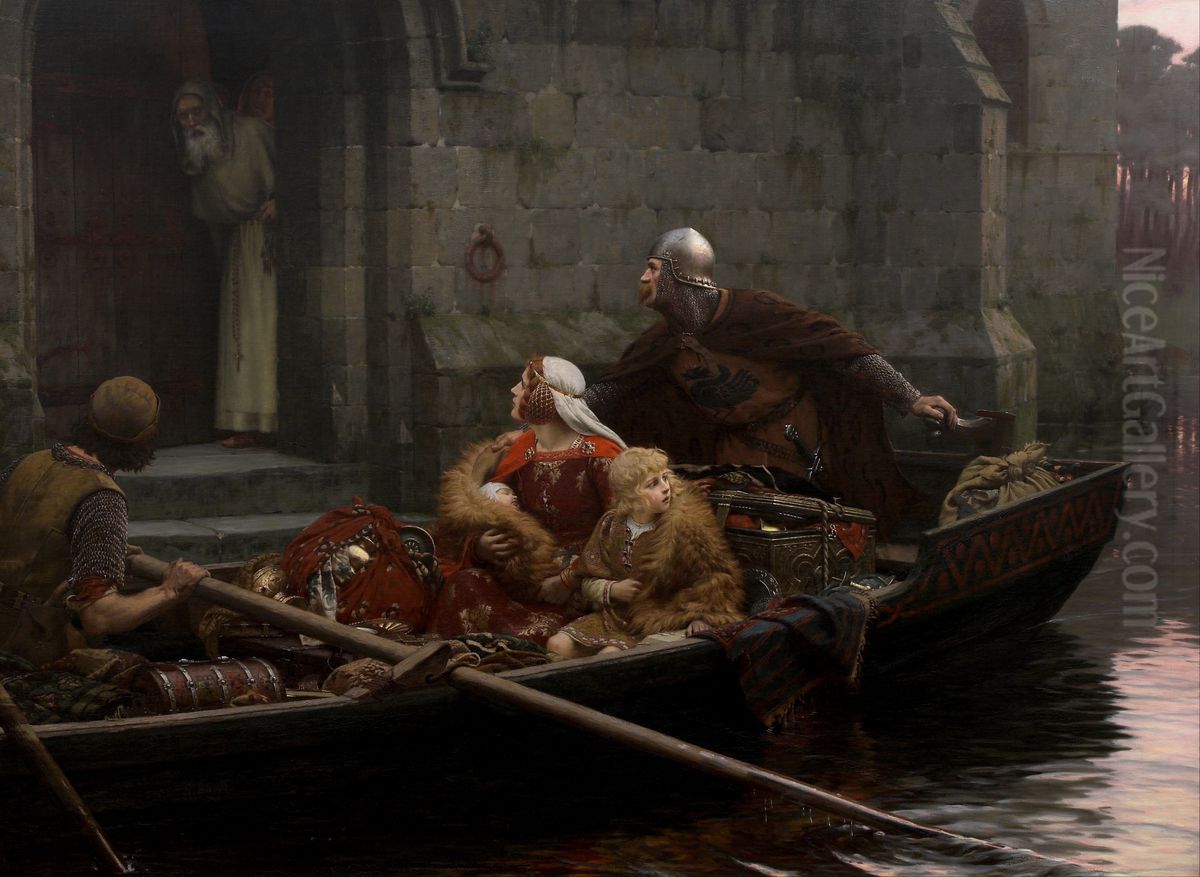 In Time of Peril Oil Painting by Edmund Leighton