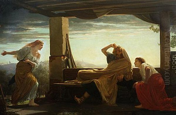 Dawn of the first Easter Sunday Oil Painting by Edward Armitage