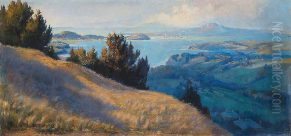 The Departure of the Ninth Contingent from New Zealand for the South African War Oil Painting by Horace Moore-Jones