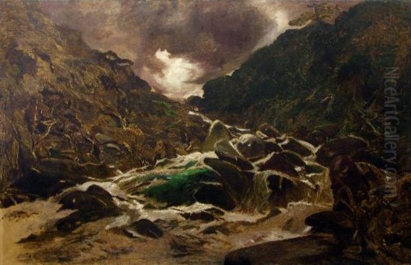 Otira Gorge Oil Painting by Petrus van der Velden