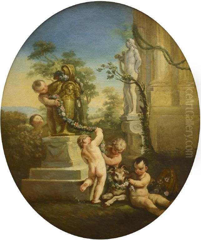 Bacchanals II Oil Painting by Jacopo Amigoni