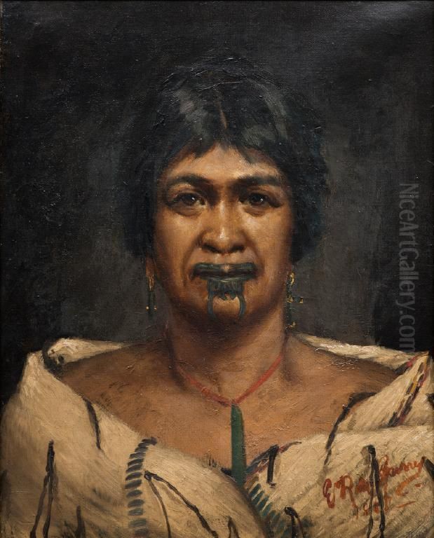 Portrait of Wairingiringi Oil Painting by Kate Sperrey